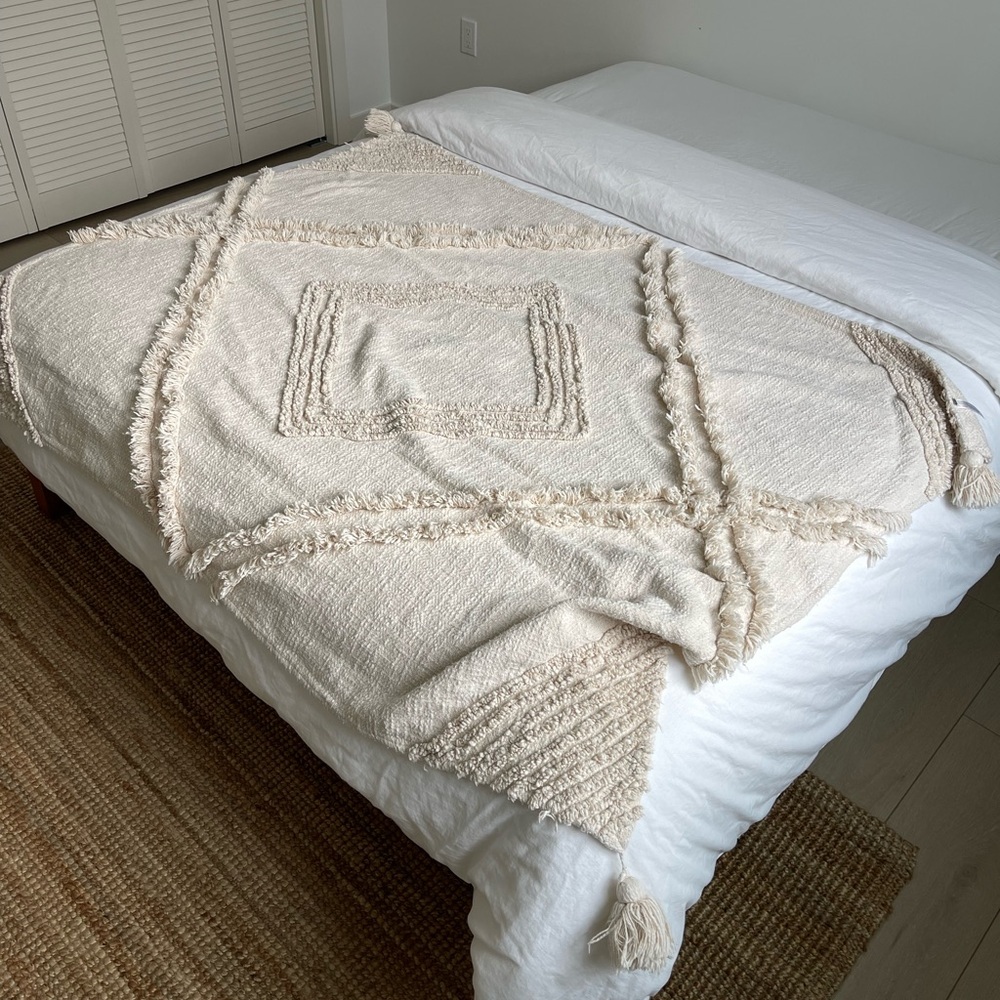 Urban Outfitters cream throw